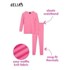 Delia’s 2 Piece Thermal Underwear Set Girls Size 7/8